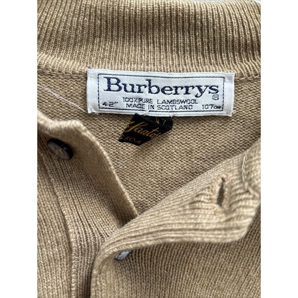 Burberrys Vintage Men’s Wool Button Collared Sweater szL Academia Y2K Grannycore - Picture 1 of 10